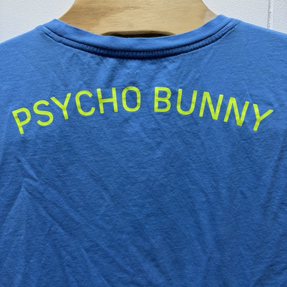 Psycho Bunny Men's Blue Bunny Graphic Crew-Neck T-Shirt Pima Cotton Size 8/2XL - Picture 5 of 6